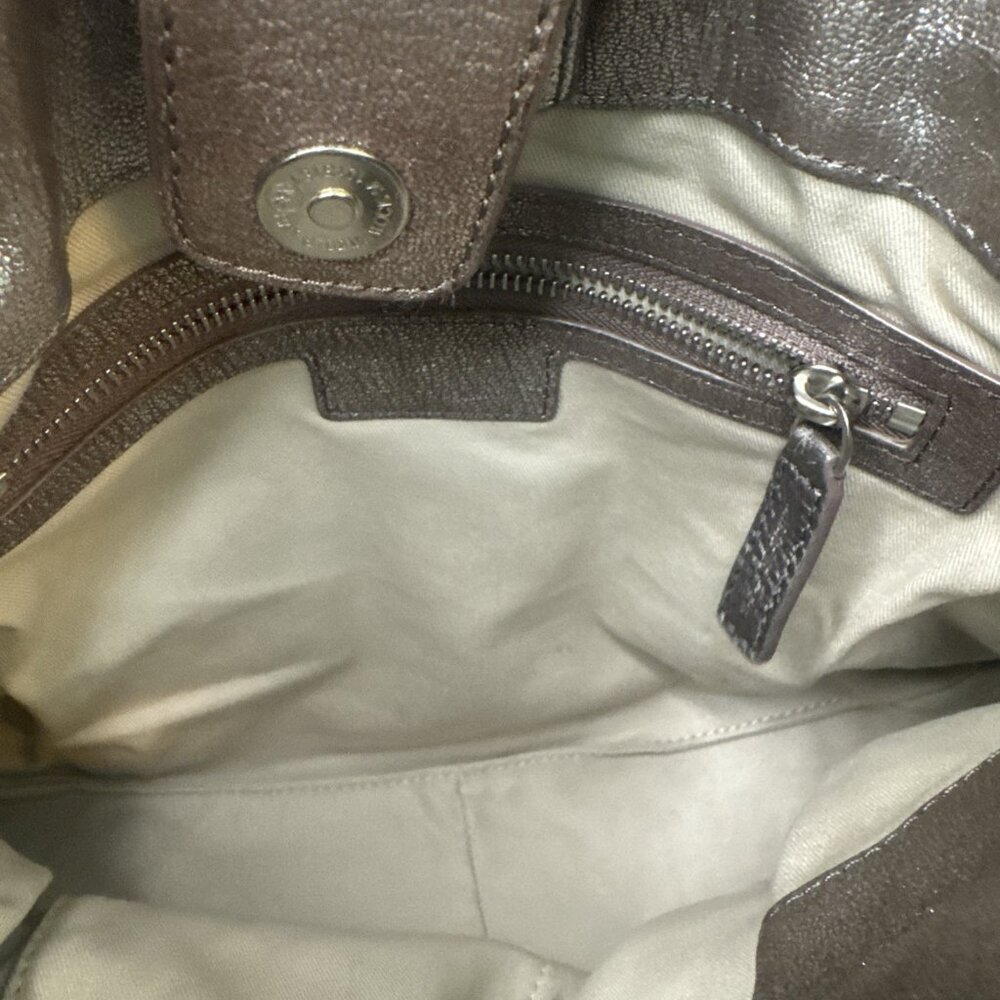 Michael Kors Collection Metallic Silver Large Bag 13” Sample VGUC CHARITY - Picture 3 of 9